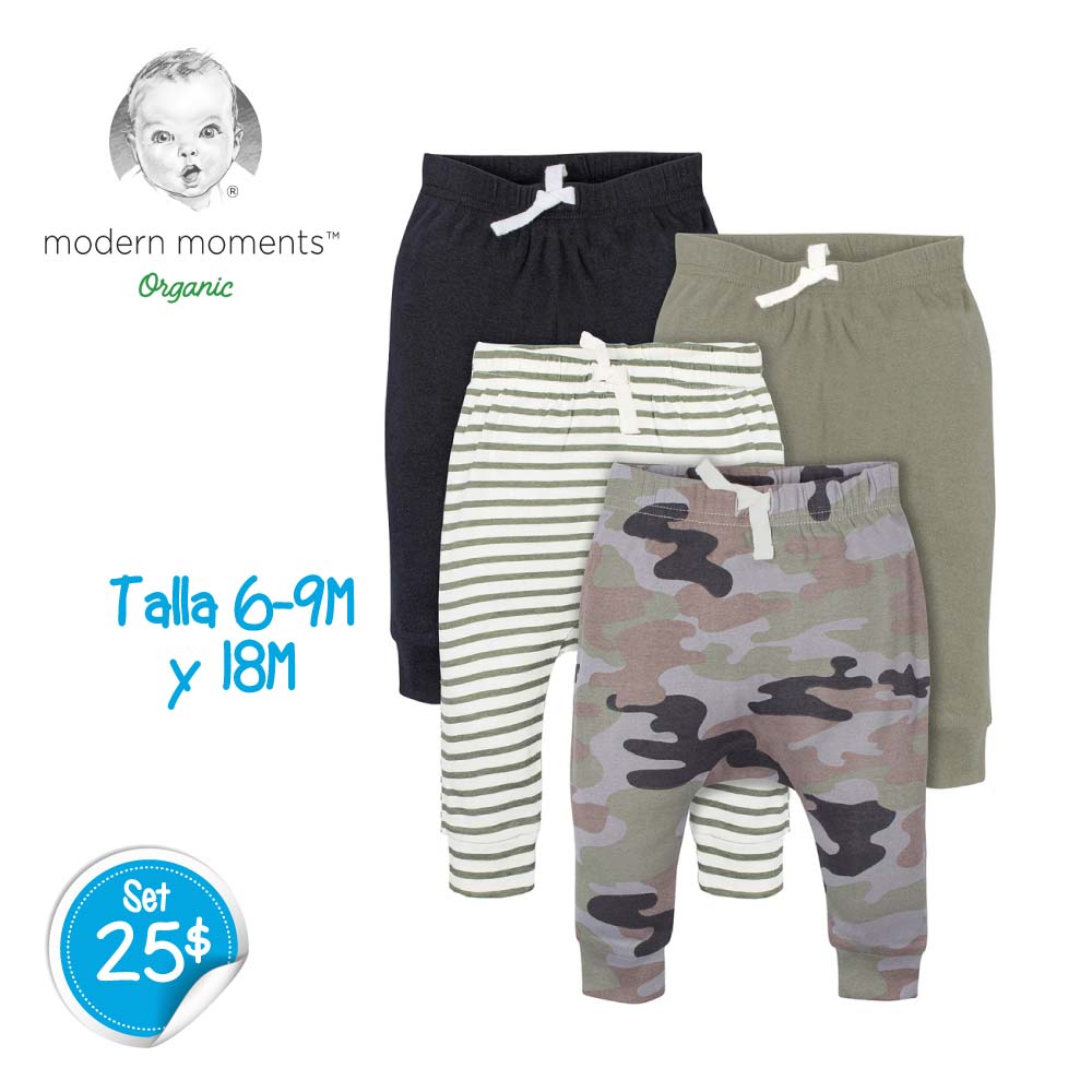 Set de 4 Monitos Modern Moments Camuflaje BabyKidsToday